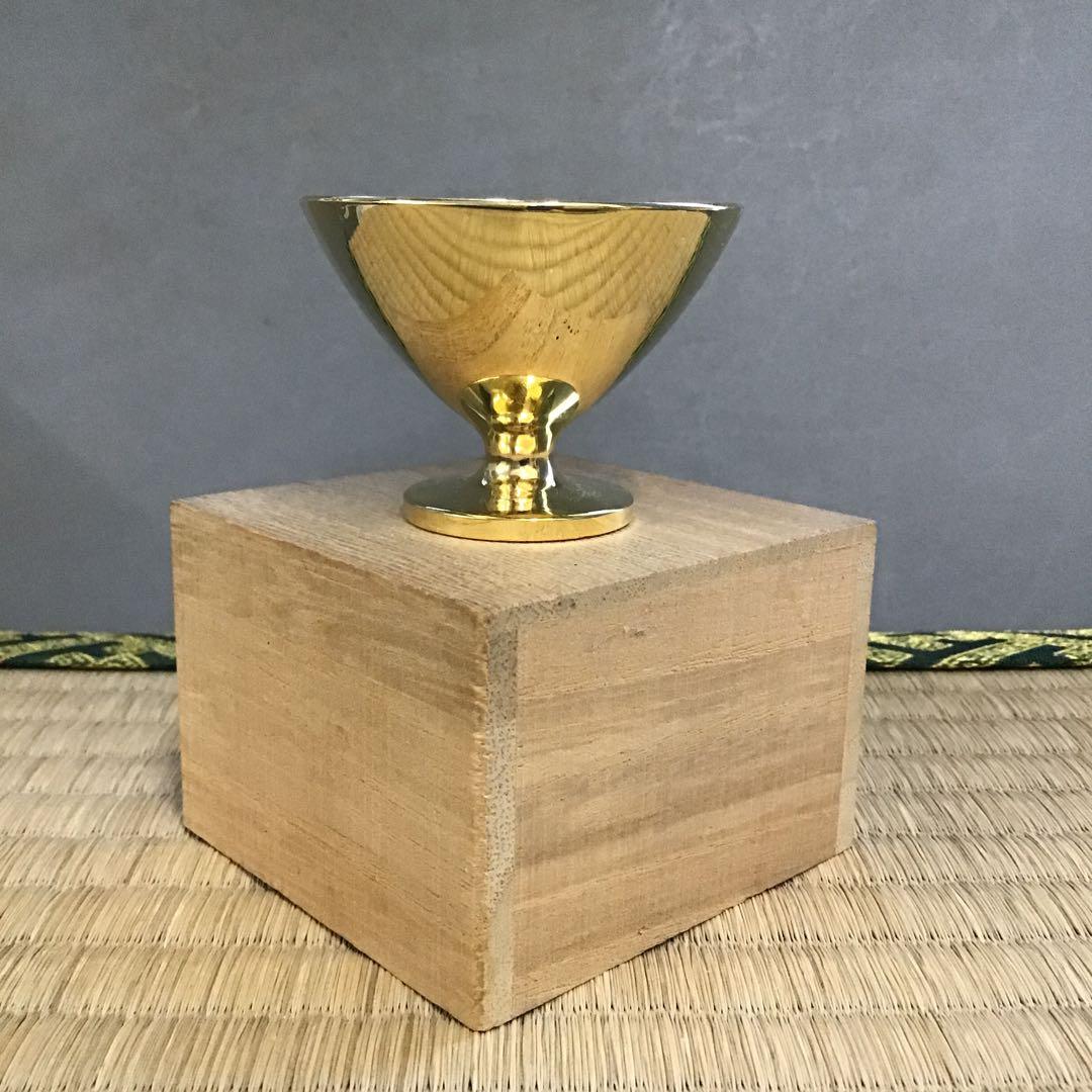 骨董品　酒器　名古屋市　区政協力委員　24KGP 金杯　栞　共箱　S1052KP