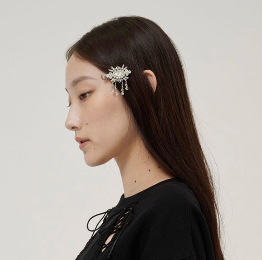 【tanakadaisuke】crystal hair clip left