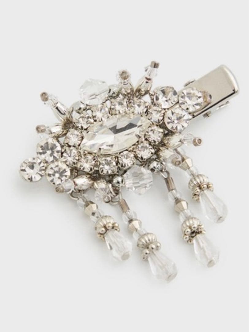 【tanakadaisuke】crystal hair clip left