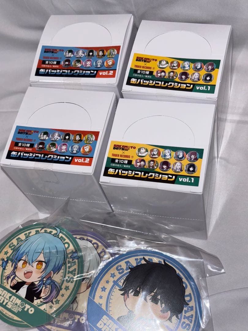 サカモトデイズ　缶バッジコレクション　タワレコ　vol.1 vol.2 4箱
