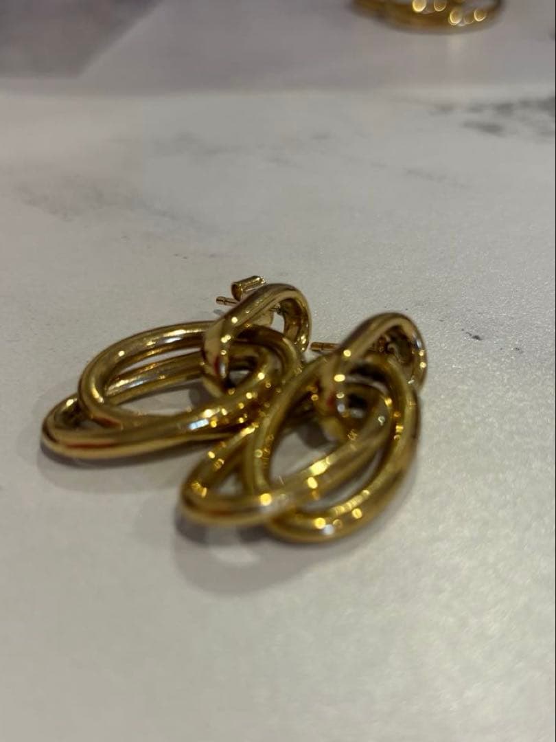 超美品、PHILIPPE AUDIBERT pierce gold ダブルリング