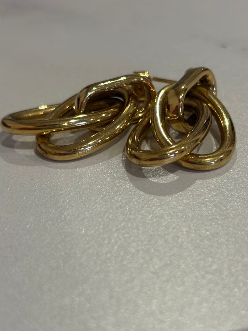 超美品、PHILIPPE AUDIBERT pierce gold ダブルリング