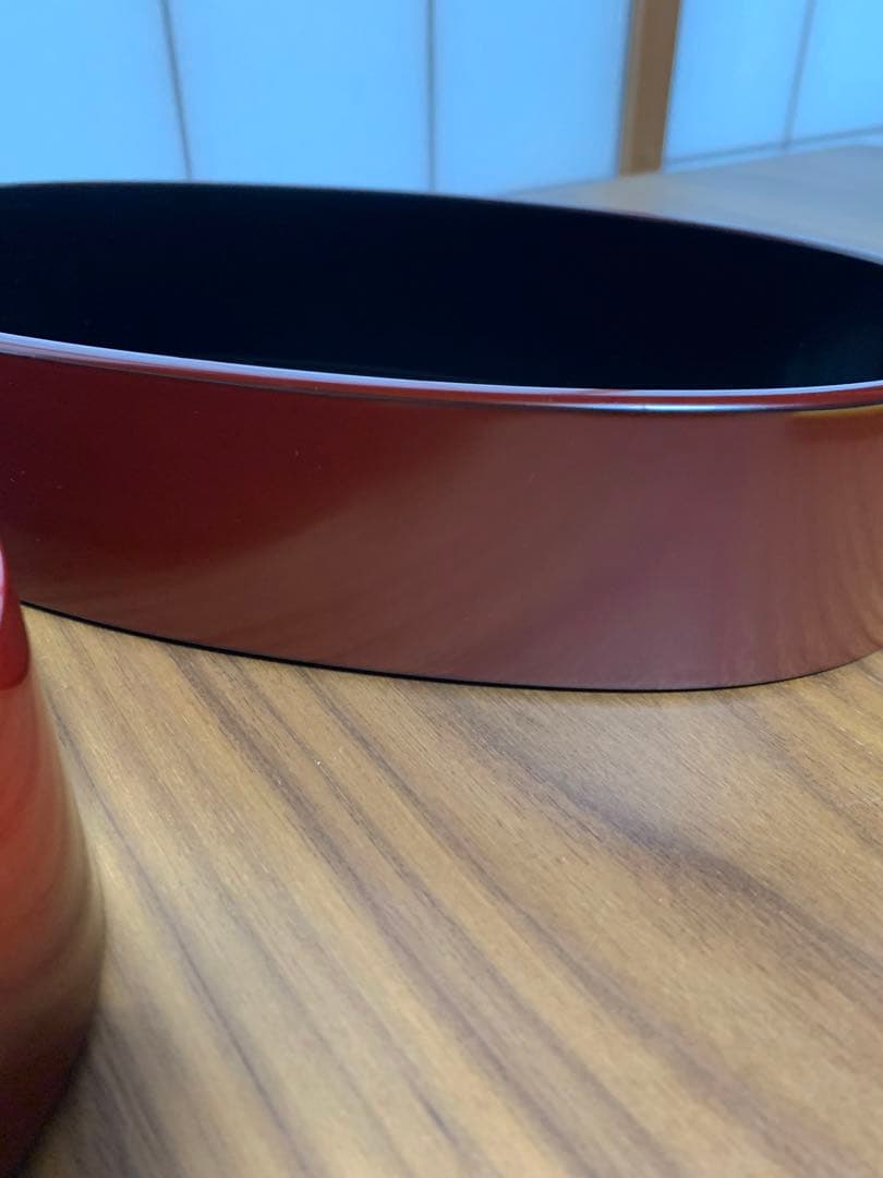 輪島塗重箱 二段　楕円グラデーション