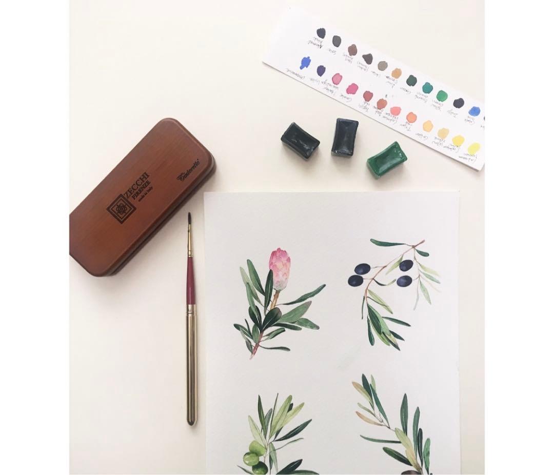Zecchi Firenze 筆　筆セット　絵の具セット　水彩画
