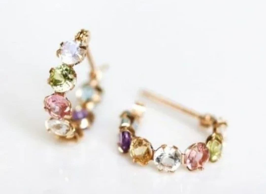 匿名配送♥キュイキュイ♥K10マルチカラースナップフープピアス