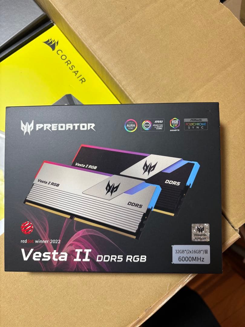 メモリー PREDATOR Vesta II DDR5 RGB 32GB 6000MHz