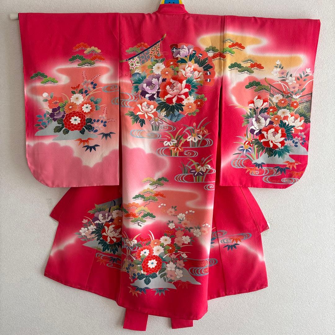 七五三　三歳　正絹着物長襦袢 六点セット　美品