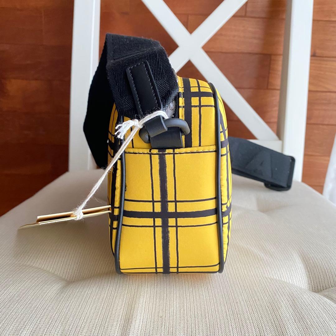 【MARNI】マルニ イエローチェック ナイロンパフ カメラバッグ ショルダー