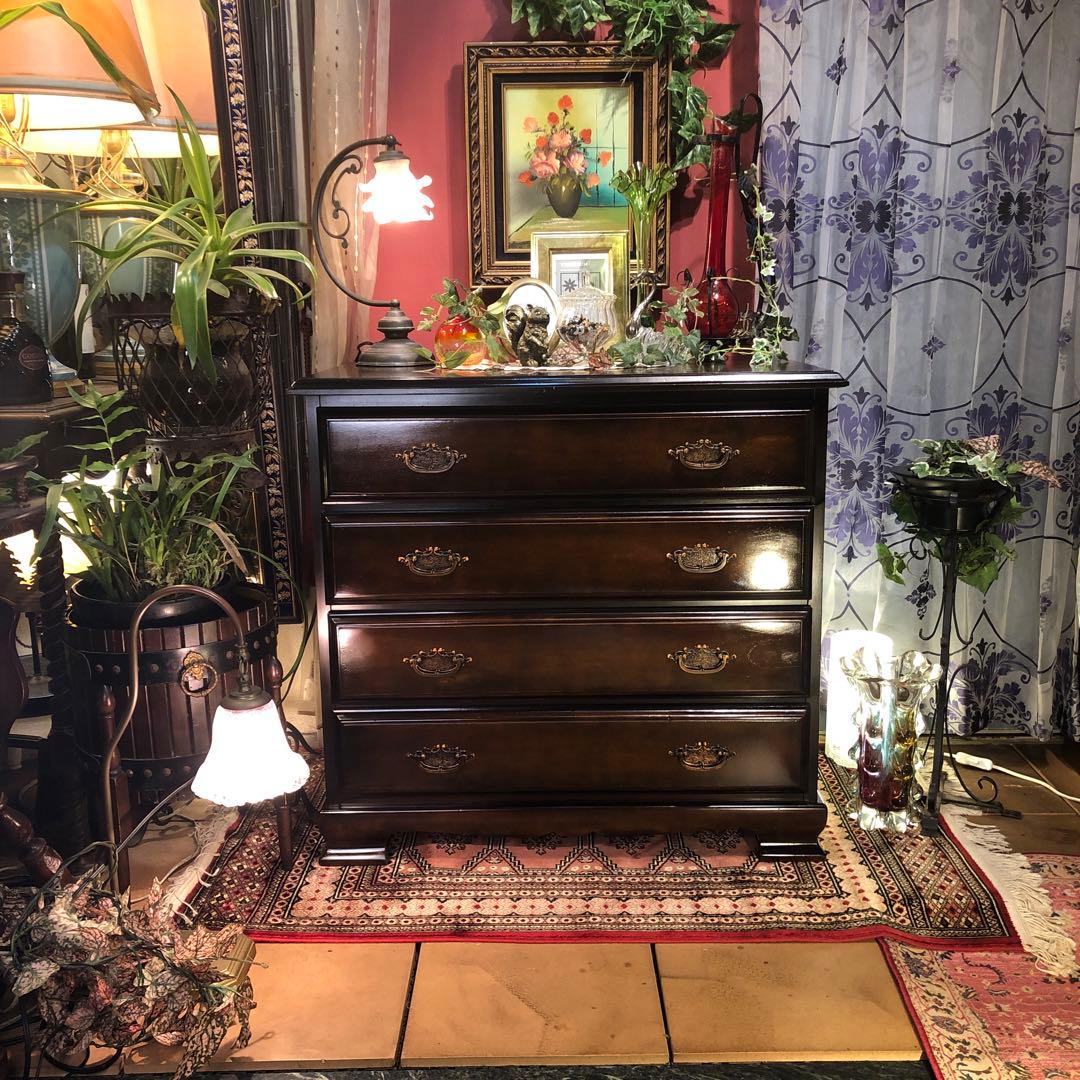 sale JPN 和製　アンティーク　４段　チェスト　かキャビネット