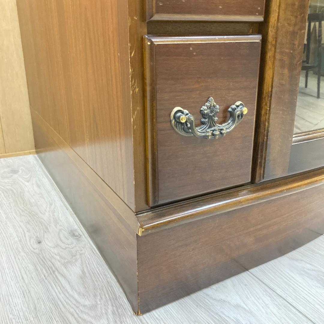 【カリモク】コロニアル　コーナーテレビボード　ローボード　テレビ台