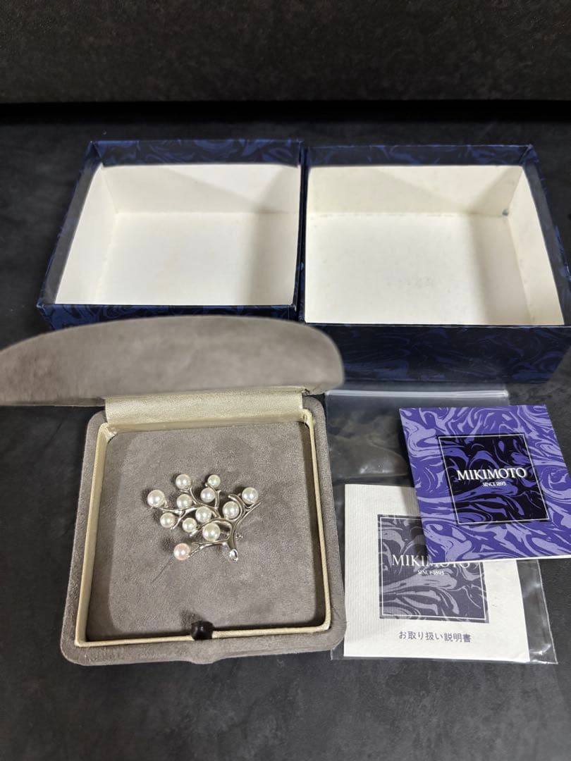 ミキモト 幸福の木 ブローチ シルバー MIKIMOTO