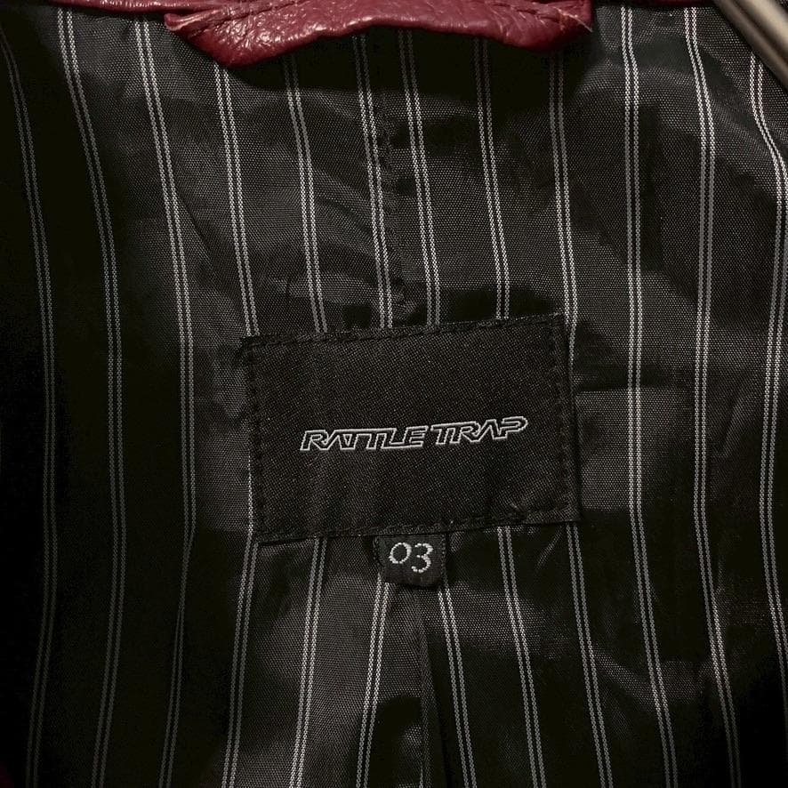 【希少】RATTLE TRAP 豚革 ライダースジャケット L相当 ボルドー