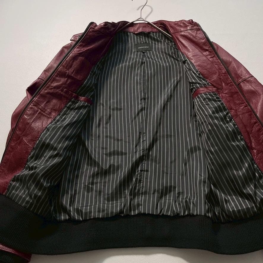 【希少】RATTLE TRAP 豚革 ライダースジャケット L相当 ボルドー