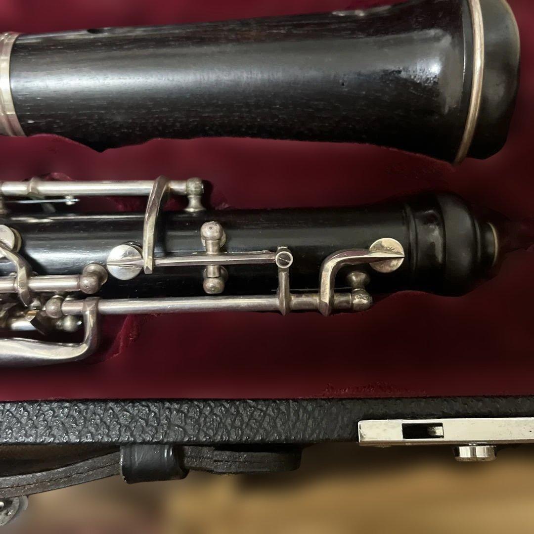 オーボエ本体 木製 銀メッキキー リード付き