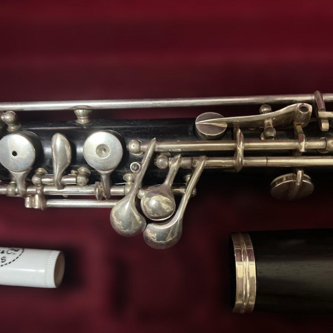 オーボエ本体 木製 銀メッキキー リード付き