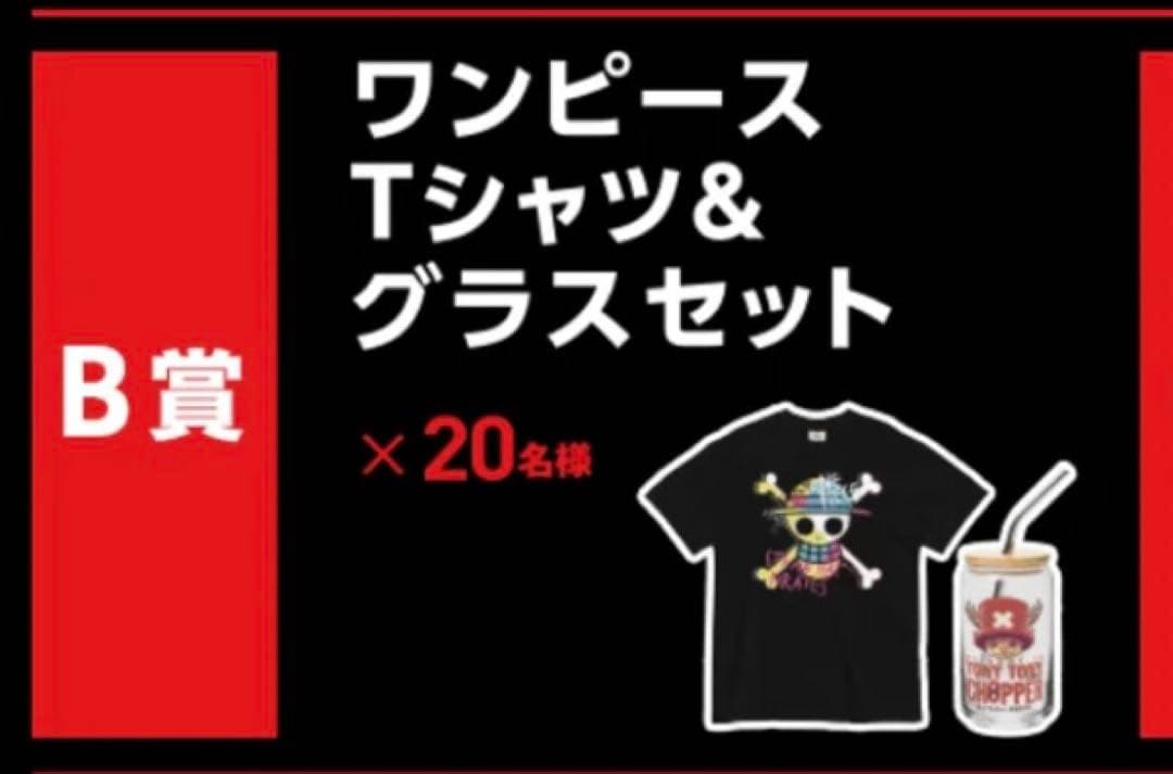 ネットフリックス当選品　ワンピースTシャツグラス