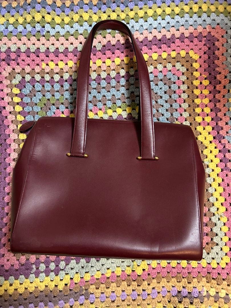 カルティエ Cartier マスト ショルダーバッグ ボルドーレッド
