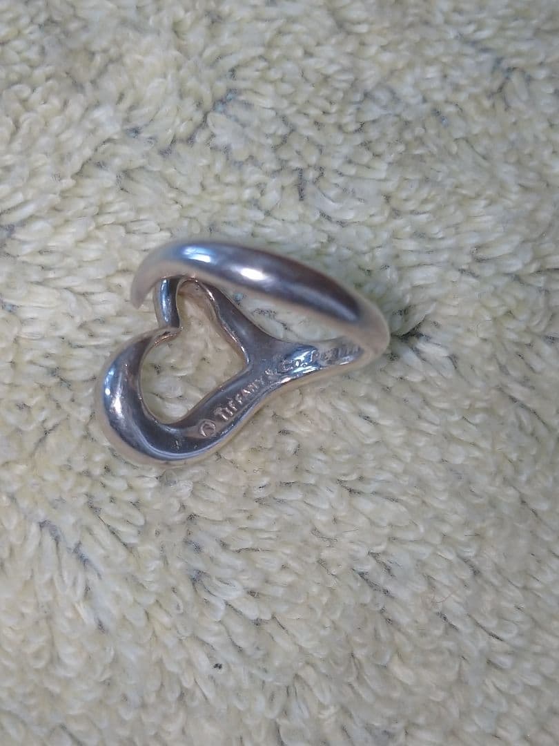 ティファニー　エルサペレッティ　オープンハートリング SV925　11号