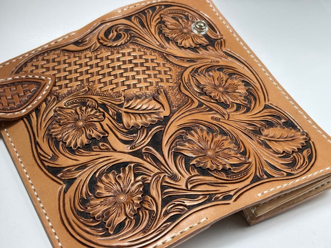 Roots rock 【年末セール】ロングウォレット　長財布　カービング