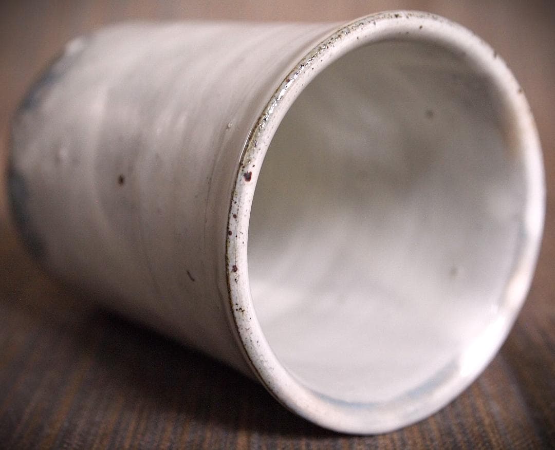 未使用★中里隆★唐津粉引筒湯呑セット★共箱