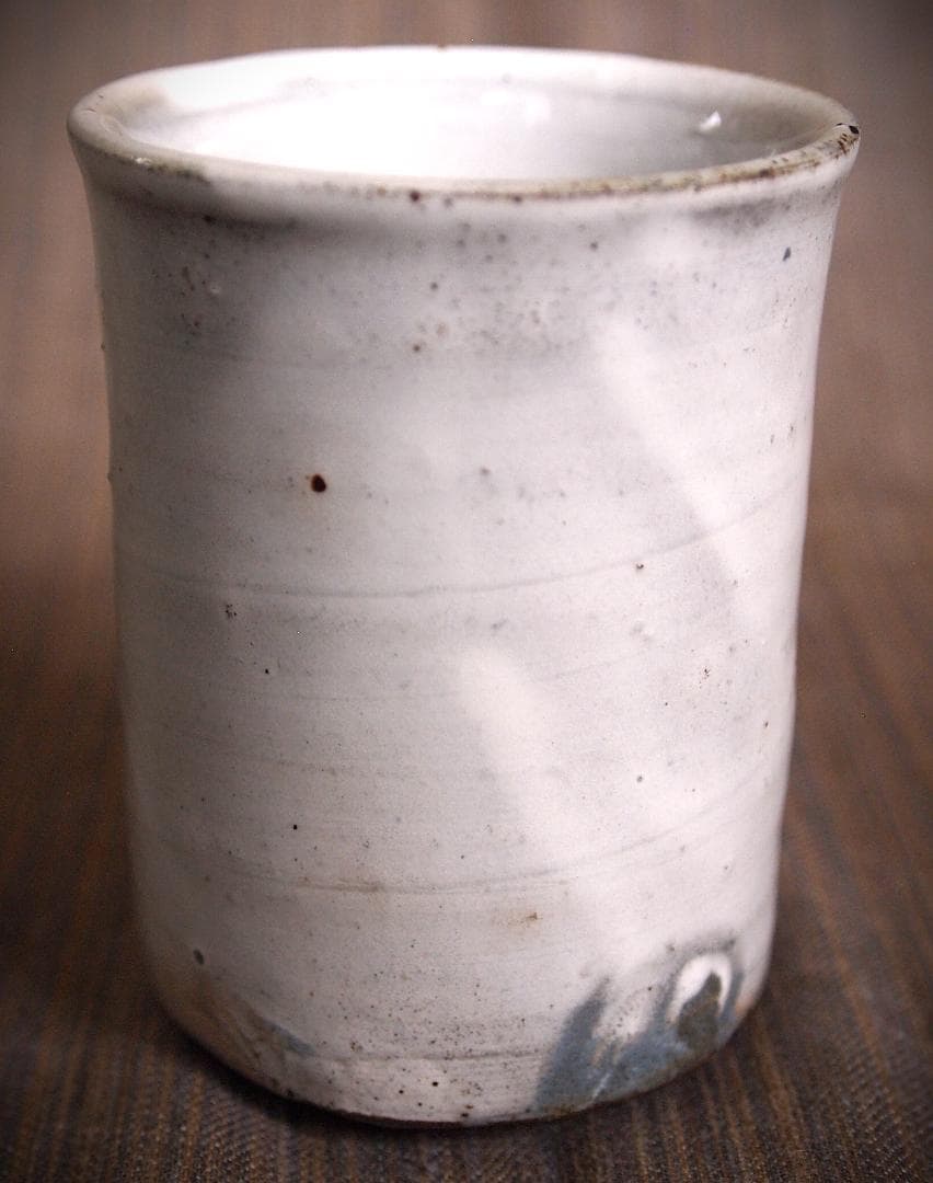 未使用★中里隆★唐津粉引筒湯呑セット★共箱