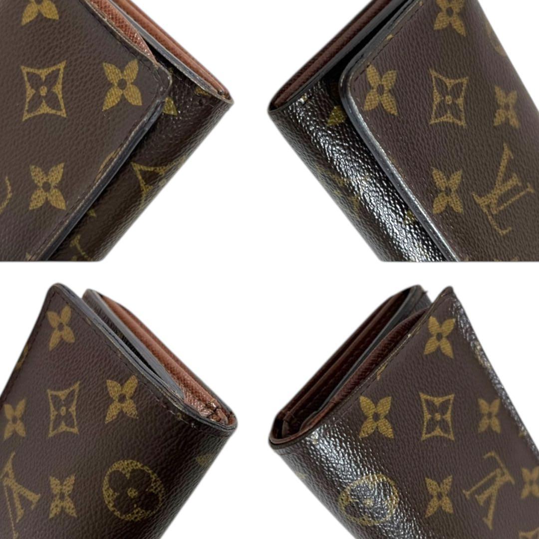 ルイヴィトン✨折り財布　ポルトモネビエ　トレゾール　モノグラム　ファスナー