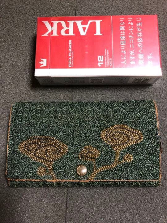 古刺繍  霊芝 財布や名刺入れ 年代物