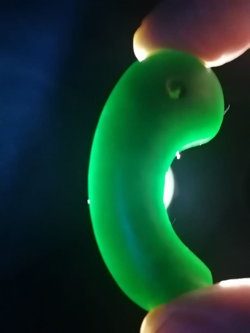 ★古墳期『糸魚川翡翠勾玉』出土品。5.20cm【超琅玕翡翠】最高峰の巨大勾玉です