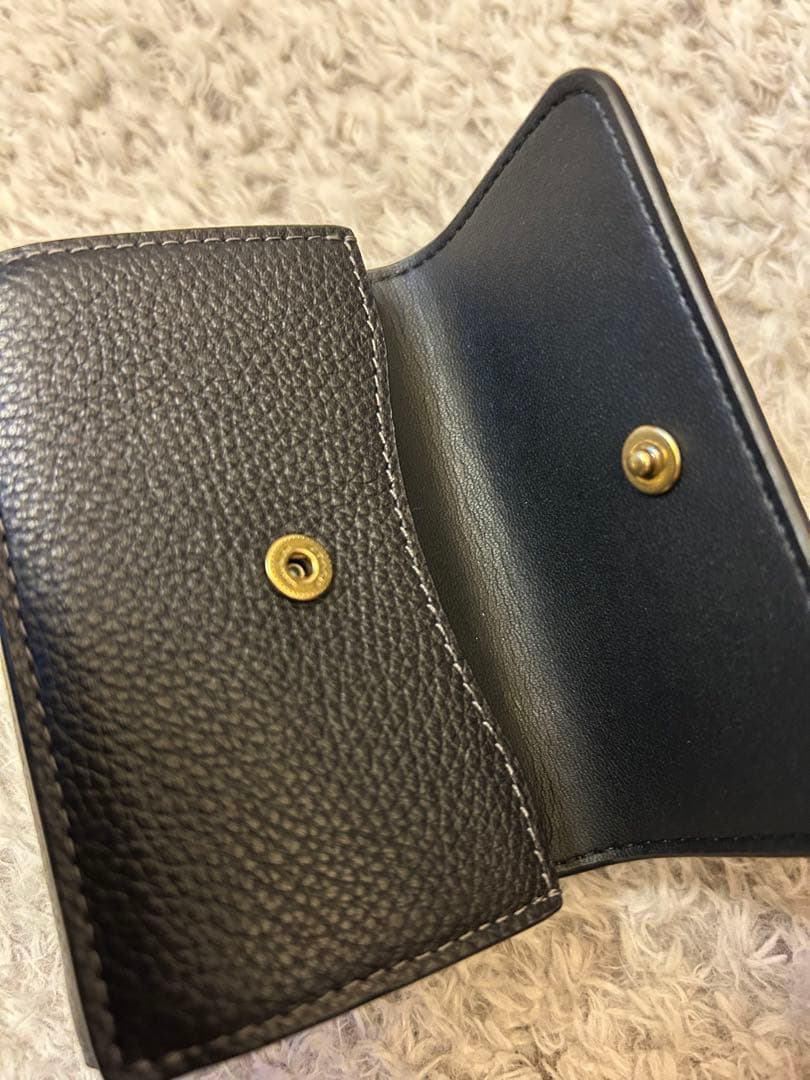 COACH コーチ ミニ トライフォールド 三つ折り財布 レザー BK