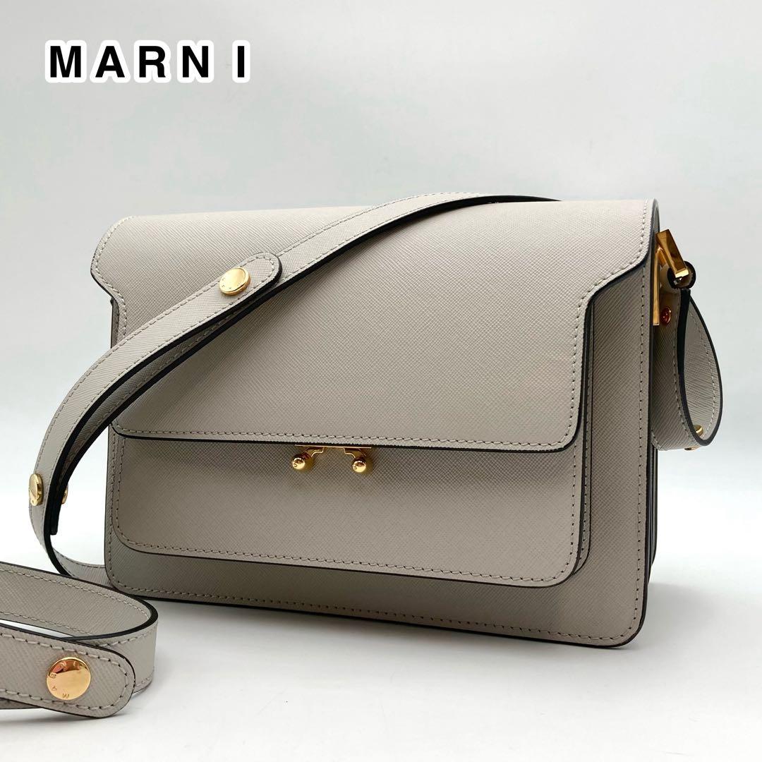 supli_white✨ MARNI トランク ショルダーバッグ グレー