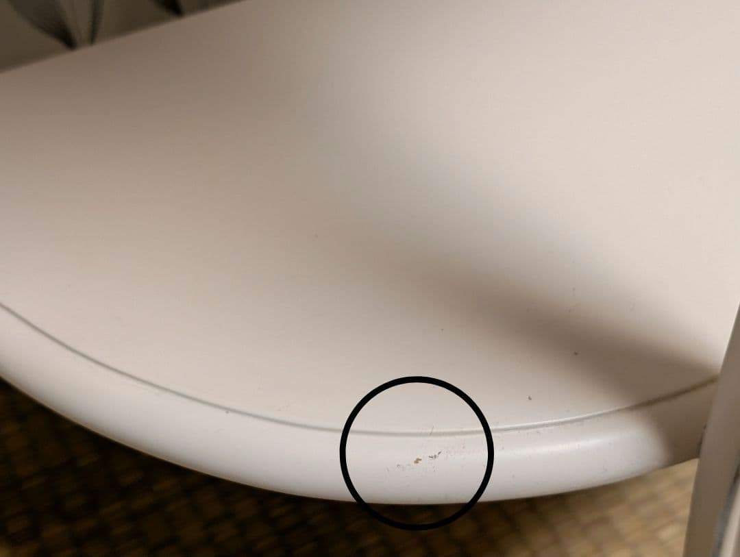 猫脚　半円形　コンソール 　サイドテーブル　2段　花台