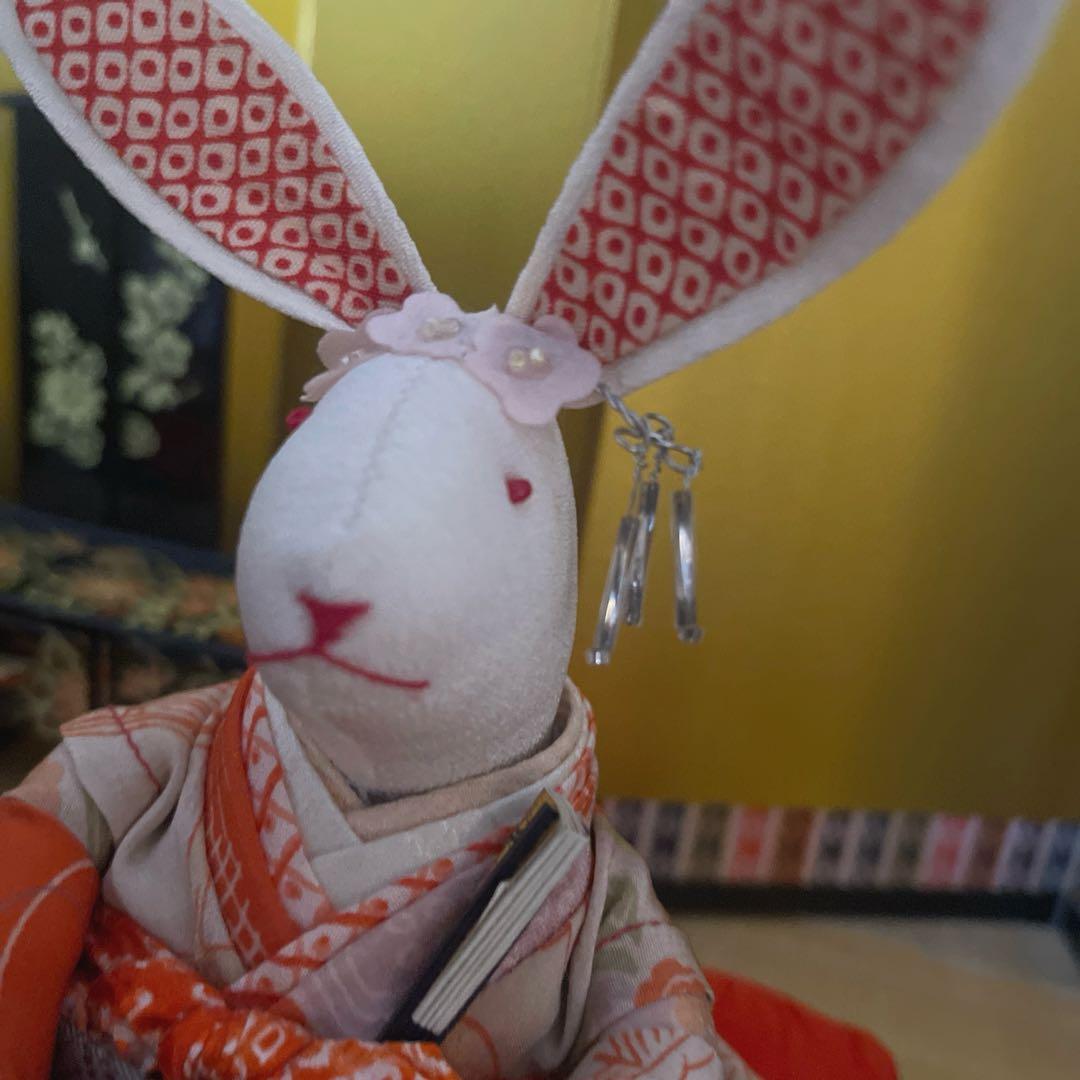 うさぎ雛 お雛様 古布 着物 アンティーク