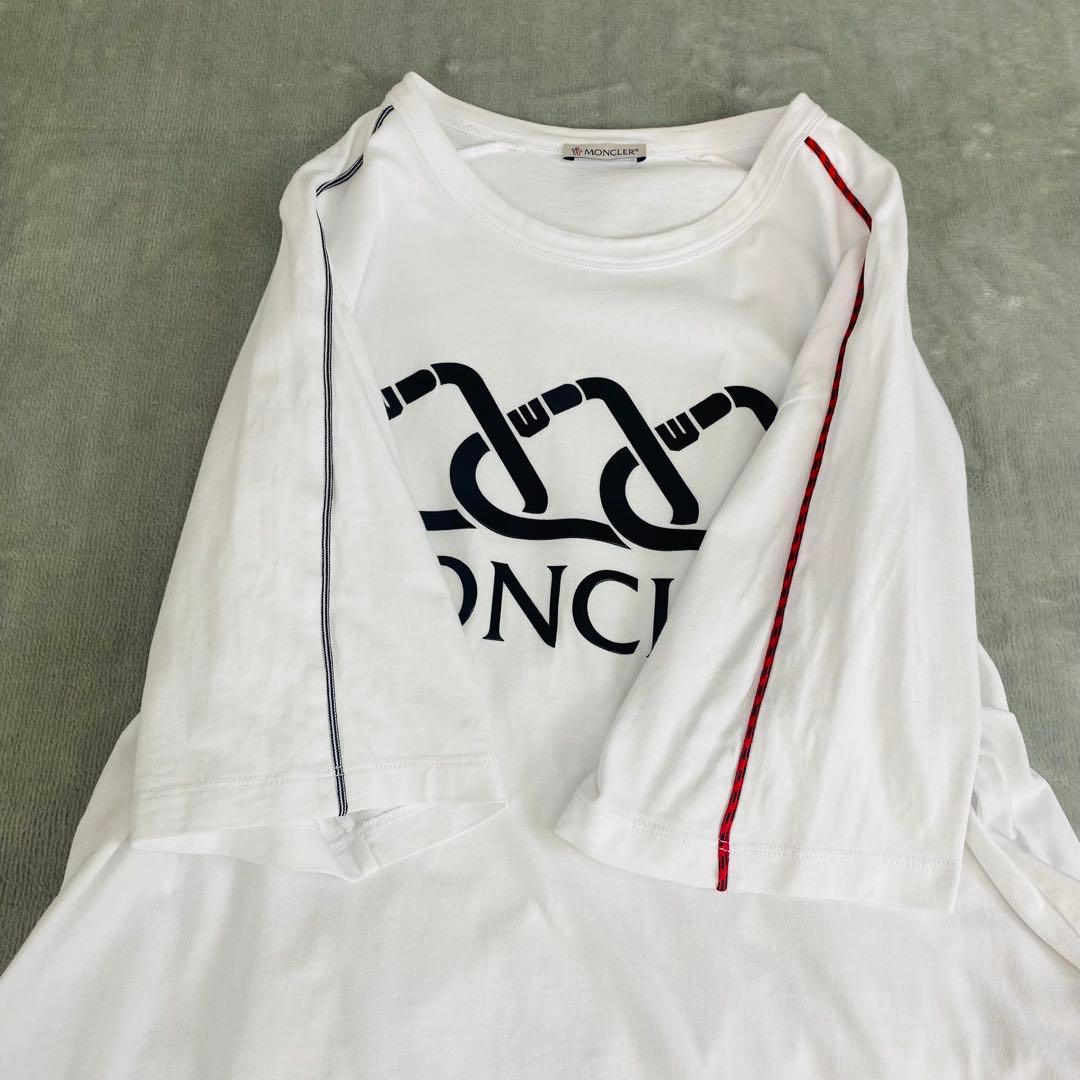 モンクレール MONCLER ホワイト ロゴ Tシャツ 半袖 白