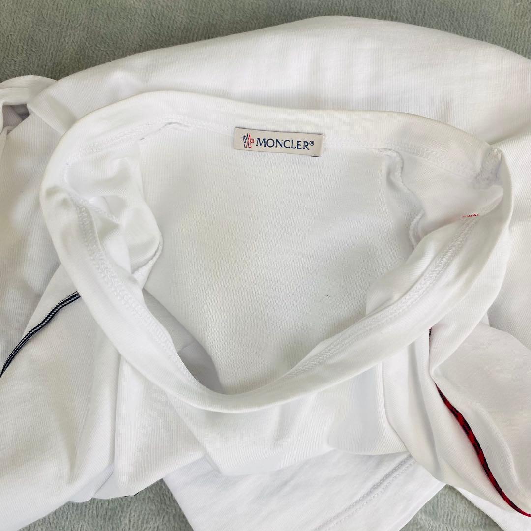モンクレール MONCLER ホワイト ロゴ Tシャツ 半袖 白