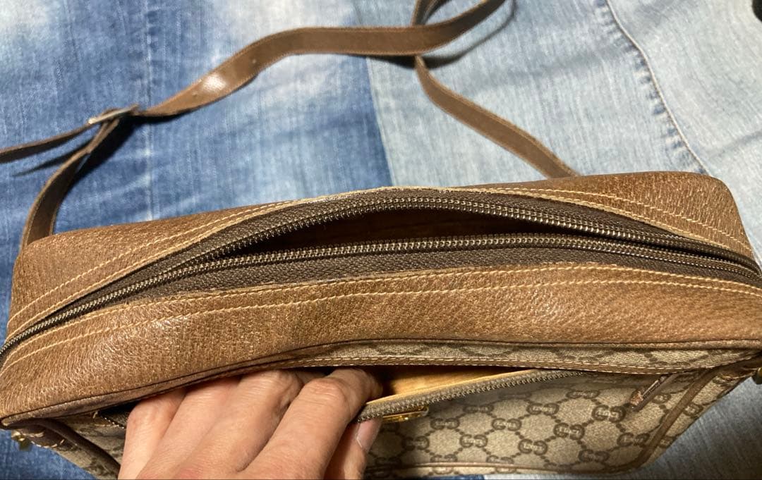 オールドグッチ　GUCCI PLUS オールドグッチプラスGG柄ショルダーバッグ