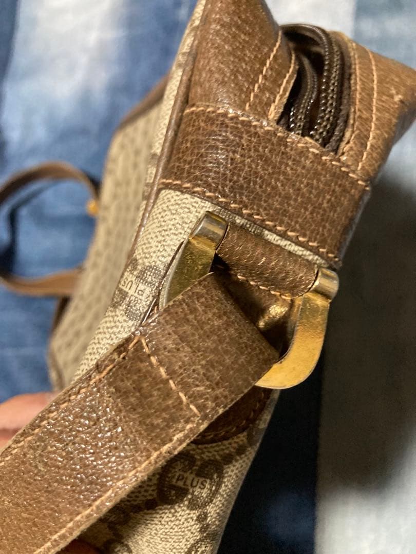 オールドグッチ　GUCCI PLUS オールドグッチプラスGG柄ショルダーバッグ