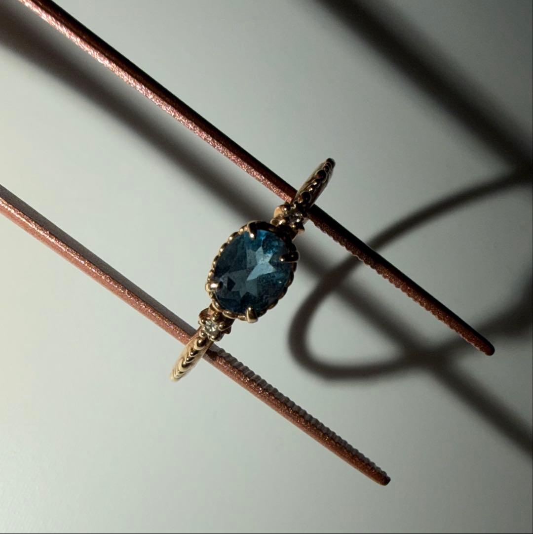 NOJESS ノジェス K10 アクアマリン ダイヤモンド リング 11号