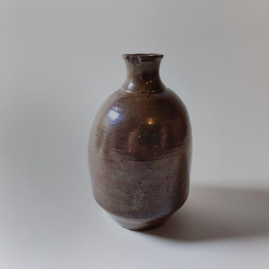 古丹波　栗皮釉へそ利き徳利