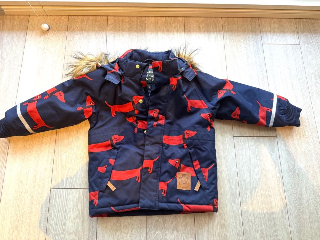 mini rodini 犬プリントコート 92−98