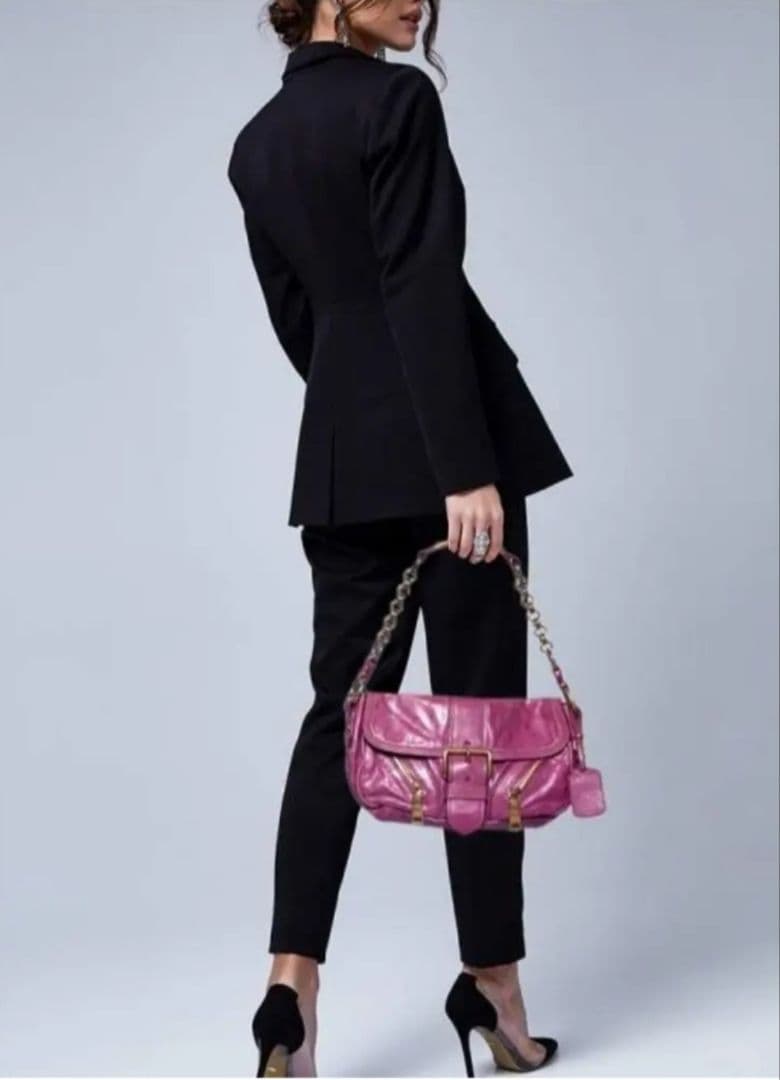 希少✨レア プラダ PRADA ピンク レザー ハンドバッグ チェーンストラップ