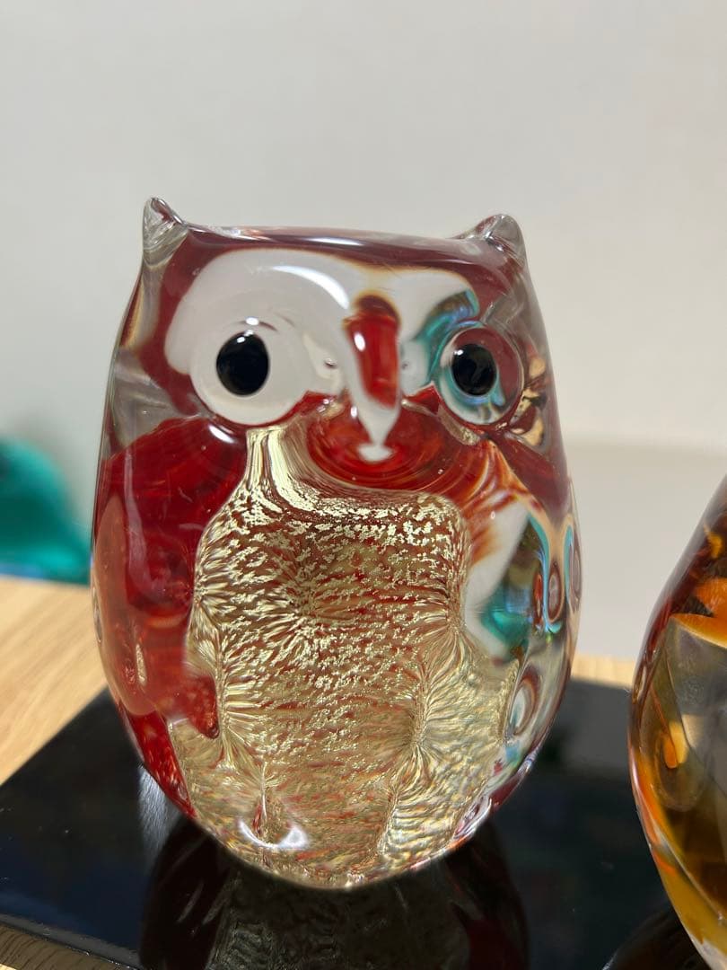 津軽びいどろ　ふくろう　セット