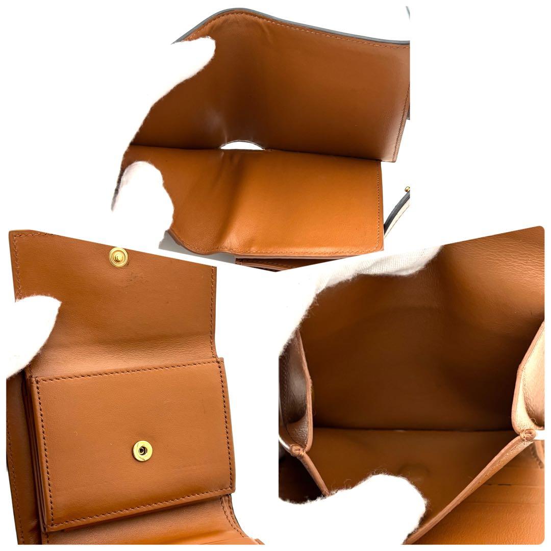 ☆美品☆セリーヌ 二つ折り財布 トリオンフ コンパクト ストラップウォレット 黒