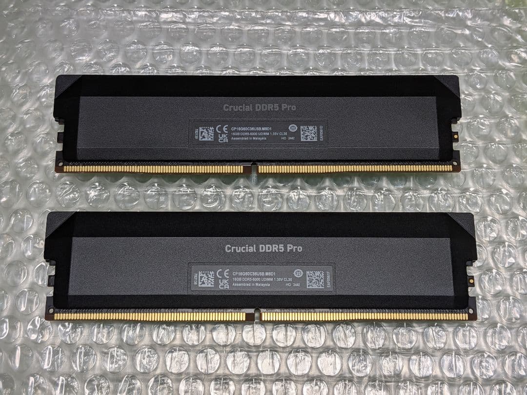 Crucial PRO 16GB×2 DDR5-6000 Memtest86+済