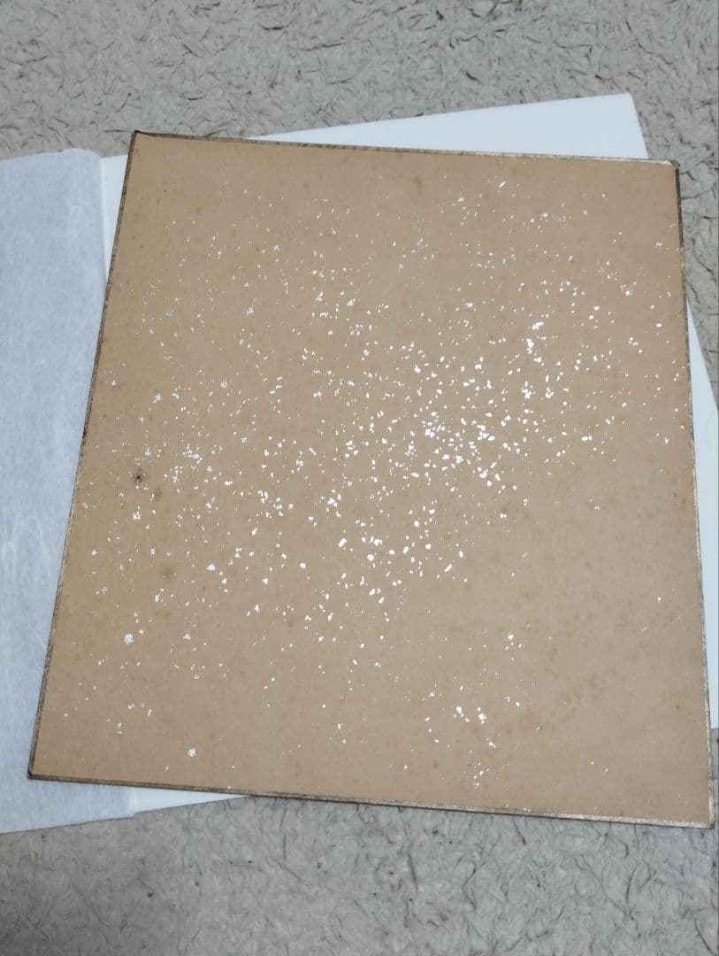 柿本市郎　加賀友禅作家　本人が描いたサイン入り色紙　真作　汚れ傷あり