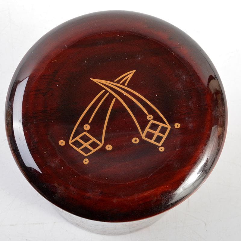 茶道具　山中塗　道場宗廣作　宝尽くし　末広茶器　共箱　M　R6004