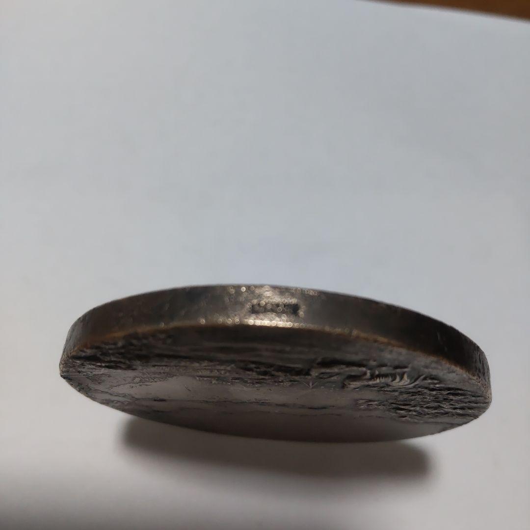 明治43年（1910年）8月29日 韓国併合記念牌メダル 花鳥彫刻