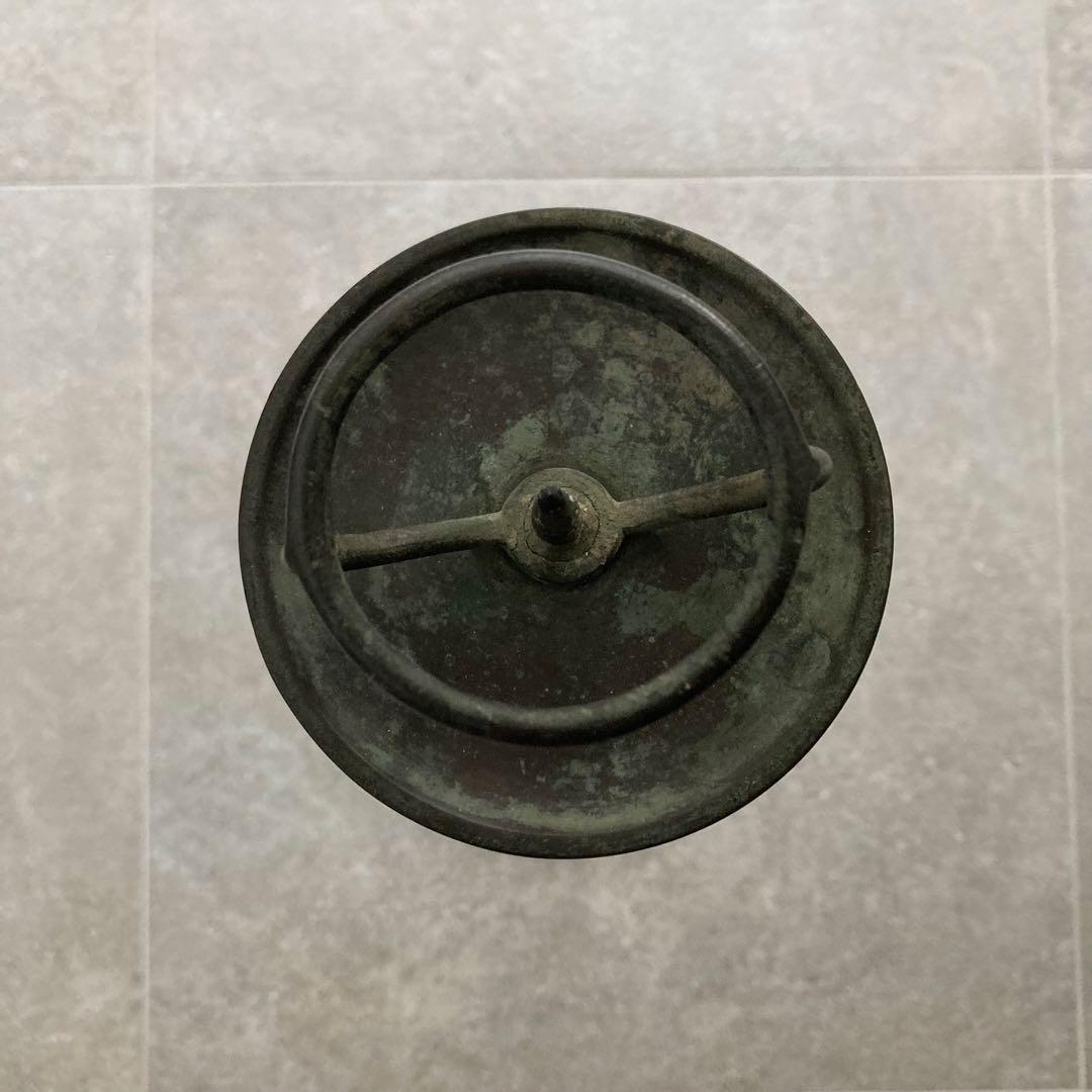 江戸時代 燭台 蝋燭立て 青銅製 茶道 瞑想 ヨガ ヒーリング 骨董 古美術