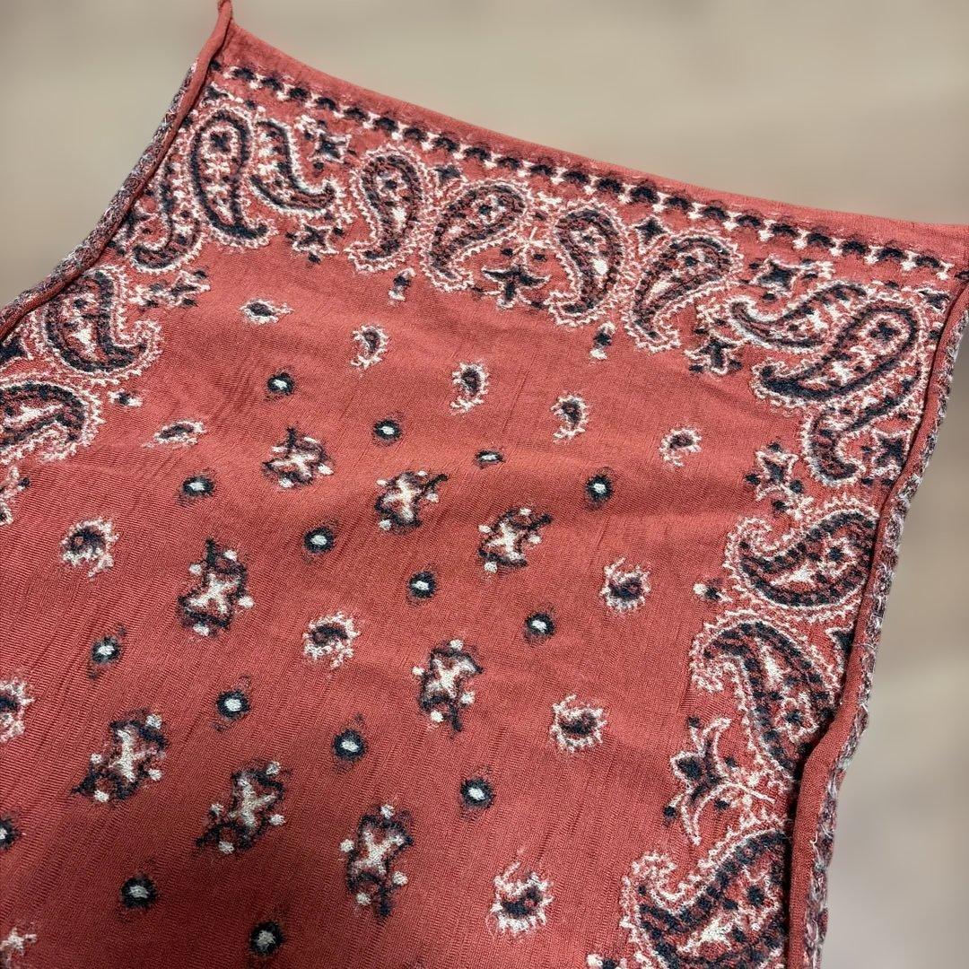 美品　kapital ペイズリー柄 縮絨ウール　バンダナ 赤 緑 2枚セット