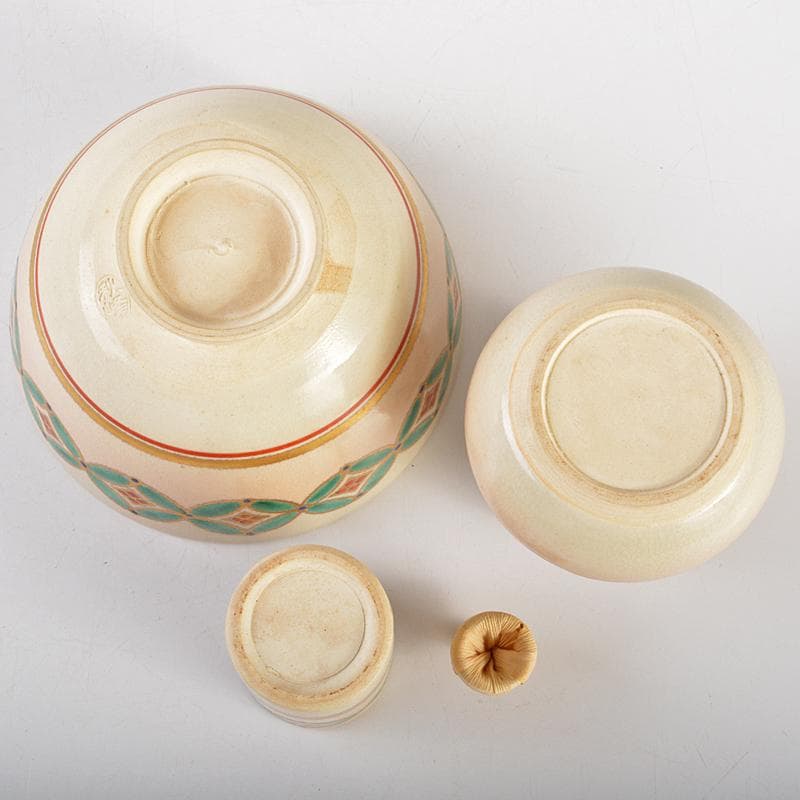 Sheryl京焼　中村秋峰造　茶碗　棗など　七点一式　仕覆付　VR7216