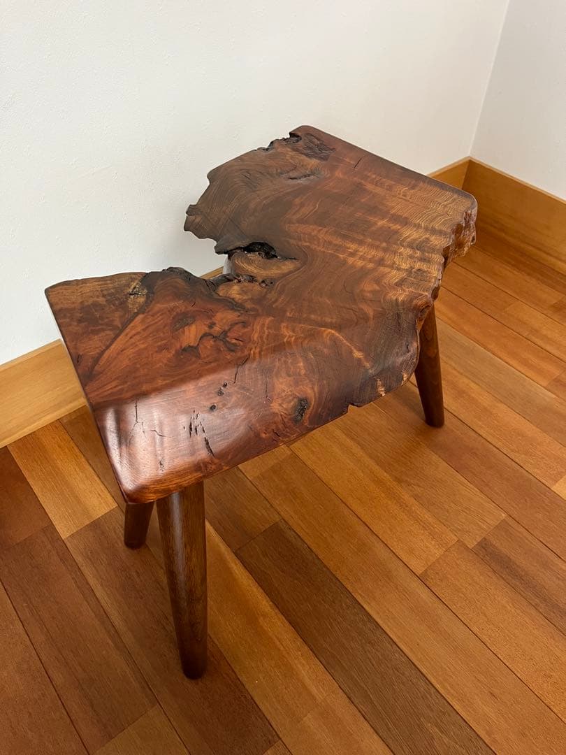 欅（けやき）スツール　無垢材